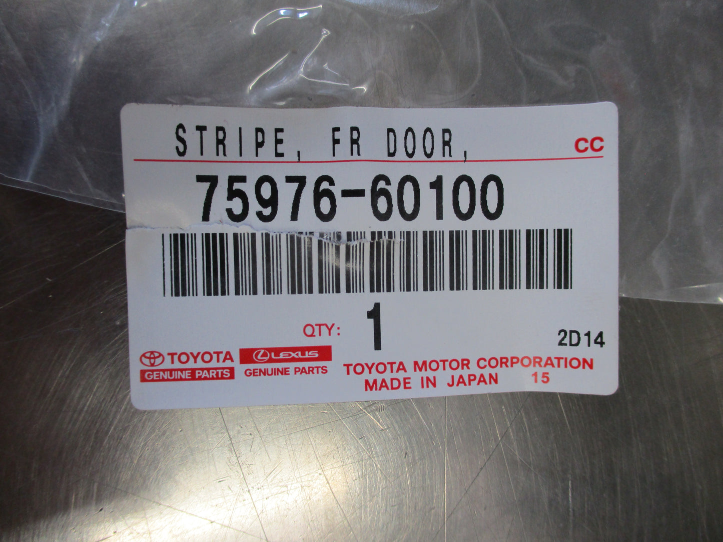 Toyota Landcruiser Genuine Front Door Stripe New Part