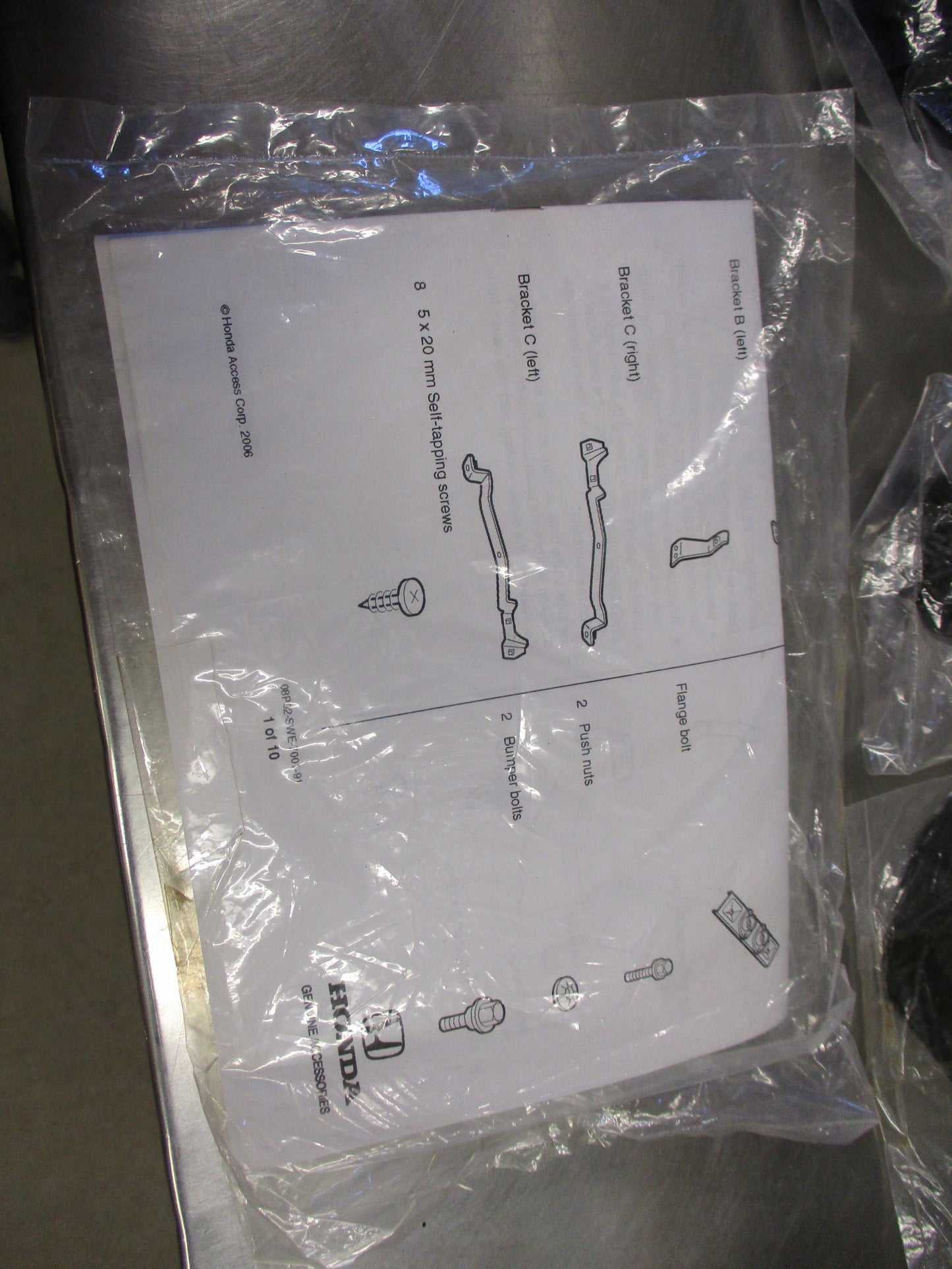 Honda CR-V Genuine Front Areo Bumper Fitting Kit New Part