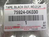 Toyota Fortuner/Hilux Genuine Black Out Tape LH No2 New Part