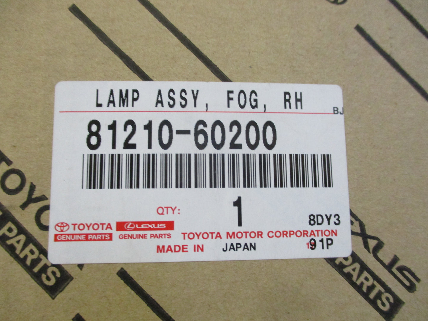 Toyota Landcruiser/Rav4 Genuine Right Hand Fog Light New Part
