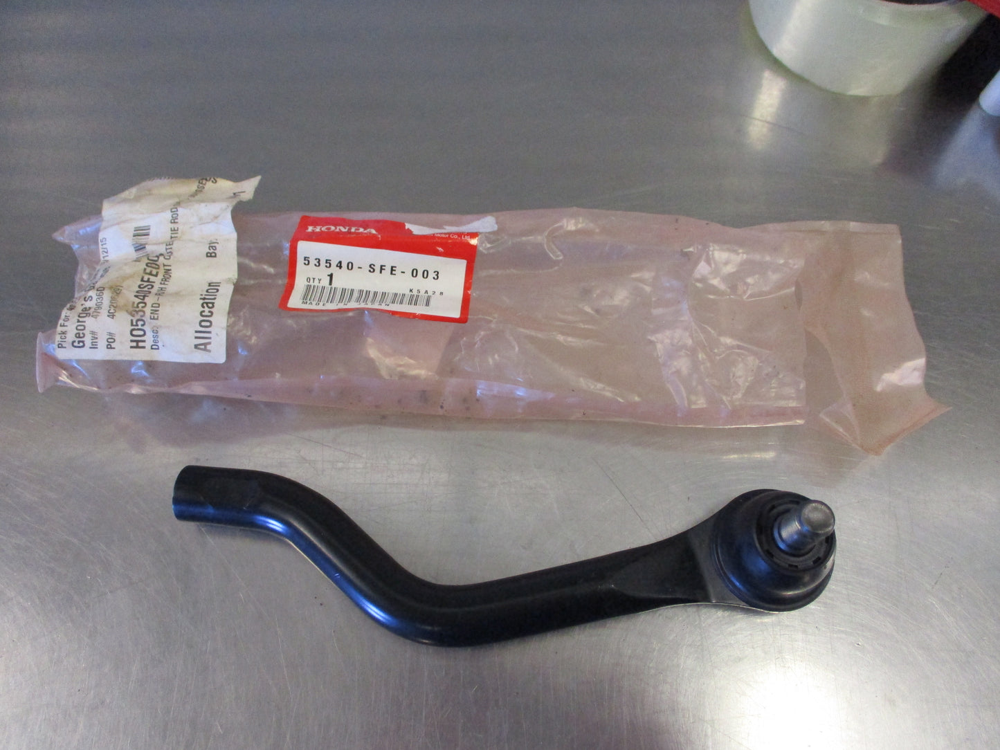 Honda Odyssey Right Hand Front Tie Rod End New Part