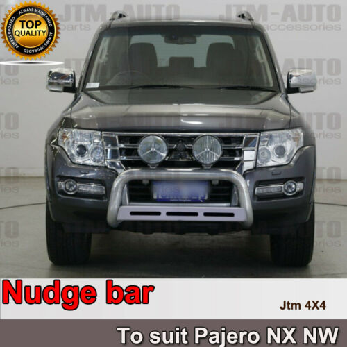 QLD Bull Bars Alloy Nudge Bar Kit Suits Mitsubishi NS-NT Pajero New Part