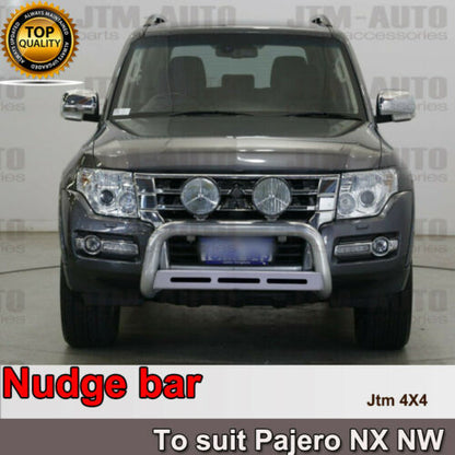 QLD Bull Bars Alloy Nudge Bar Kit Suits Mitsubishi NS-NT Pajero New Part