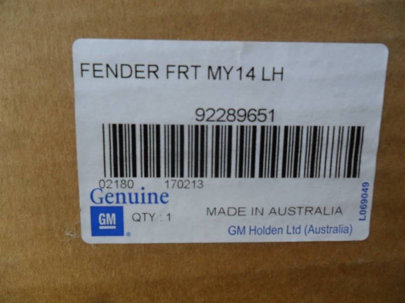 Holden VF Commodore SS/SV6 Genuine Left Hand Front Guard New Part
